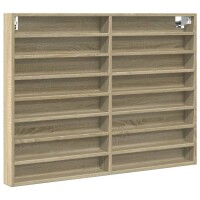 vidaXL Vitrinenschrank Sonoma-Eiche 100x8,5x75 cm Holzwerkstoff