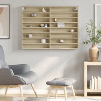 vidaXL Vitrinenschrank Sonoma-Eiche 100x8,5x75 cm Holzwerkstoff