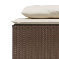 vidaXL 3-tlg. Garten-Essgruppe mit Kissen Braun Poly Rattan