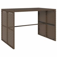 vidaXL 3-tlg. Garten-Essgruppe mit Kissen Braun Poly Rattan