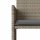 vidaXL Gartensofa 2-Sitzer mit Tisch und Hockern Grau Poly Rattan