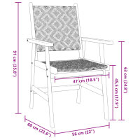 vidaXL 3-tlg. Garten-Essgruppe Massivholz Akazie