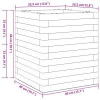 vidaXL Pflanzk&uuml;bel 40x40x46 cm Massivholz Douglasie