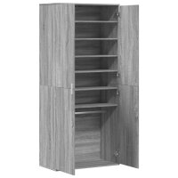 vidaXL Schuhschrank Grau Sonoma 80x39x178 cm Holzwerkstoff