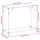 vidaXL Konsolentisch mit Glasplatte Transparent 98x35x81 cm Stahl