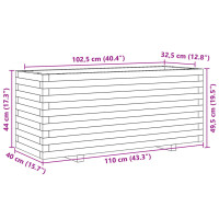 vidaXL Pflanzk&uuml;bel 110x40x49,5 cm Massivholz Douglasie