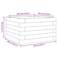 vidaXL Pflanzk&uuml;bel Wachsbraun 40x40x23 cm Massivholz Kiefer