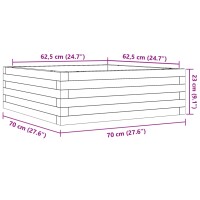 vidaXL Pflanzk&uuml;bel 70x70x23 cm Massivholz Douglasie