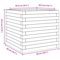 vidaXL Pflanzk&uuml;bel Wei&szlig; 50x50x45,5 cm Massivholz Kiefer