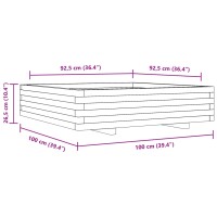 vidaXL Pflanzk&uuml;bel 100x100x26,5 cm Kiefernholz Impr&auml;gniert