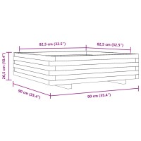 vidaXL Pflanzk&uuml;bel 90x90x26,5 cm Kiefernholz Impr&auml;gniert