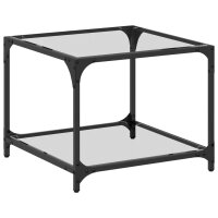 vidaXL Couchtisch mit Glasplatte Transparent 50x50x40 cm...