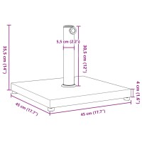 vidaXL Sonnenschirmst&auml;nder &Oslash;32/38/48 mm Mast 18 kg Quadratisch