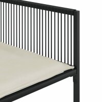 vidaXL 9-tlg. Garten-Essgruppe mit Kissen Schwarz Poly Rattan