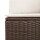 vidaXL 8-tlg. Garten-Sofagarnitur mit Kissen Braun Poly Rattan