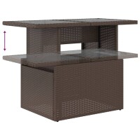 vidaXL 6-tlg. Garten-Sofagarnitur mit Kissen Braun Poly Rattan