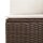 vidaXL 8-tlg. Garten-Sofagarnitur mit Kissen Braun Poly Rattan