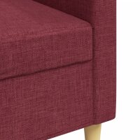 vidaXL 3-Sitzer-Sofa Weinrot 210 cm Stoff