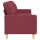 vidaXL 3-Sitzer-Sofa Weinrot 210 cm Stoff