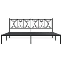 vidaXL Bettgestell mit Kopfteil Metall Schwarz 193x203 cm