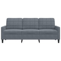 vidaXL 3-Sitzer-Sofa Dunkelgrau 180 cm Samt