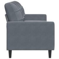 vidaXL 3-Sitzer-Sofa Dunkelgrau 180 cm Samt