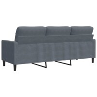 vidaXL 3-Sitzer-Sofa Dunkelgrau 180 cm Samt