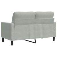 vidaXL 2-Sitzer-Sofa Hellgrau 120 cm Samt