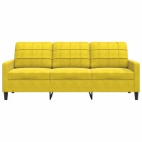 vidaXL 3-Sitzer-Sofa Gelb 180 cm Samt