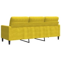 vidaXL 3-Sitzer-Sofa Gelb 180 cm Samt