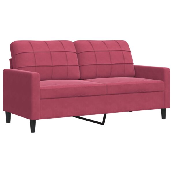 vidaXL 2-Sitzer-Sofa Weinrot 140 cm Samt