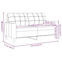 vidaXL 2-Sitzer-Sofa Weinrot 140 cm Samt