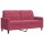 vidaXL 2-Sitzer-Sofa Weinrot 140 cm Samt