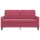 vidaXL 2-Sitzer-Sofa Weinrot 140 cm Samt