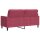 vidaXL 2-Sitzer-Sofa Weinrot 140 cm Samt