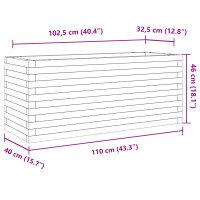 vidaXL Pflanzk&uuml;bel 110x40x46 cm Massivholz Kiefer