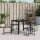 vidaXL Gartenhocker 4 Stk. Schwarz Poly Rattan