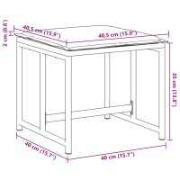 vidaXL Gartenhocker mit Kissen 4 Stk. Schwarz Stahl und Textilene