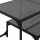 vidaXL Couchtisch mit Glasplatte Schwarz 98,5x50x45 cm Stahl