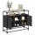 vidaXL Sideboard mit Glasplatte Schwarz 98x35x81 cm Holzwerkstoff