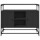 vidaXL Sideboard mit Glasplatte Schwarz 98x35x81 cm Holzwerkstoff