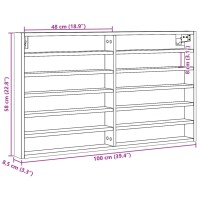 vidaXL Vitrinenschrank Sonoma-Eiche 100x8,5x58 cm Holzwerkstoff