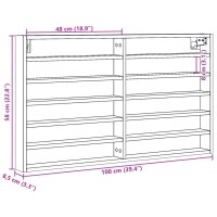 vidaXL Vitrinenschrank Wei&szlig; 100x8,5x58 cm Holzwerkstoff