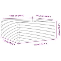 vidaXL Pflanzk&uuml;bel 110x110x46 cm Massivholz Douglasie