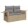 vidaXL 8-tlg. Garten-Sofagarnitur mit Kissen Beige Poly Rattan