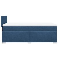 vidaXL Boxspringbett mit Matratze Blau 80x200 cm Stoff