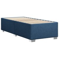 vidaXL Boxspringbett mit Matratze Blau 80x200 cm Stoff