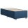 vidaXL Boxspringbett mit Matratze Blau 80x200 cm Stoff