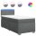 vidaXL Boxspringbett mit Matratze Dunkelgrau 80x200 cm Stoff