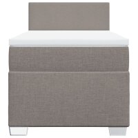 vidaXL Boxspringbett mit Matratze Taupe 90x190 cm Stoff